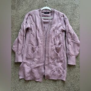 Women's Cable Knit Cardigan Sweater
